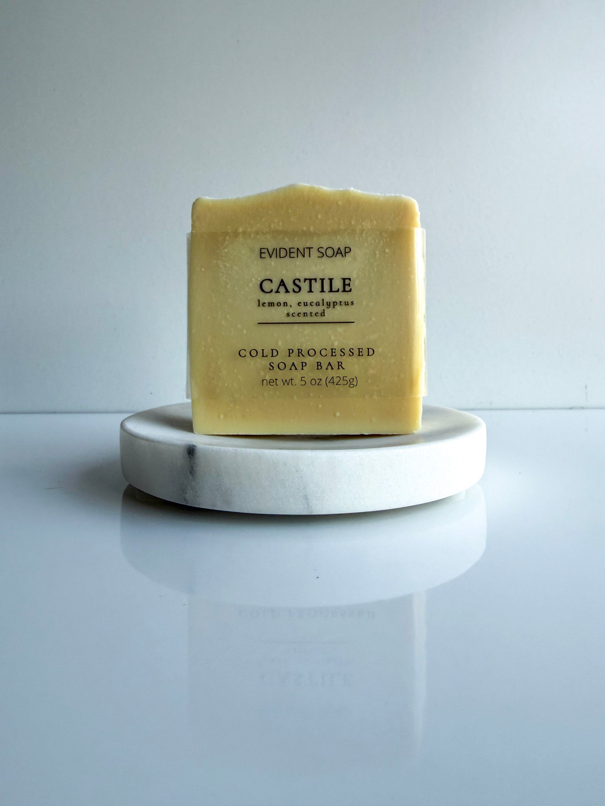 Soap of the Month- Castile Soap, Lemon & Eucalyptus Scented - Evident Soap 