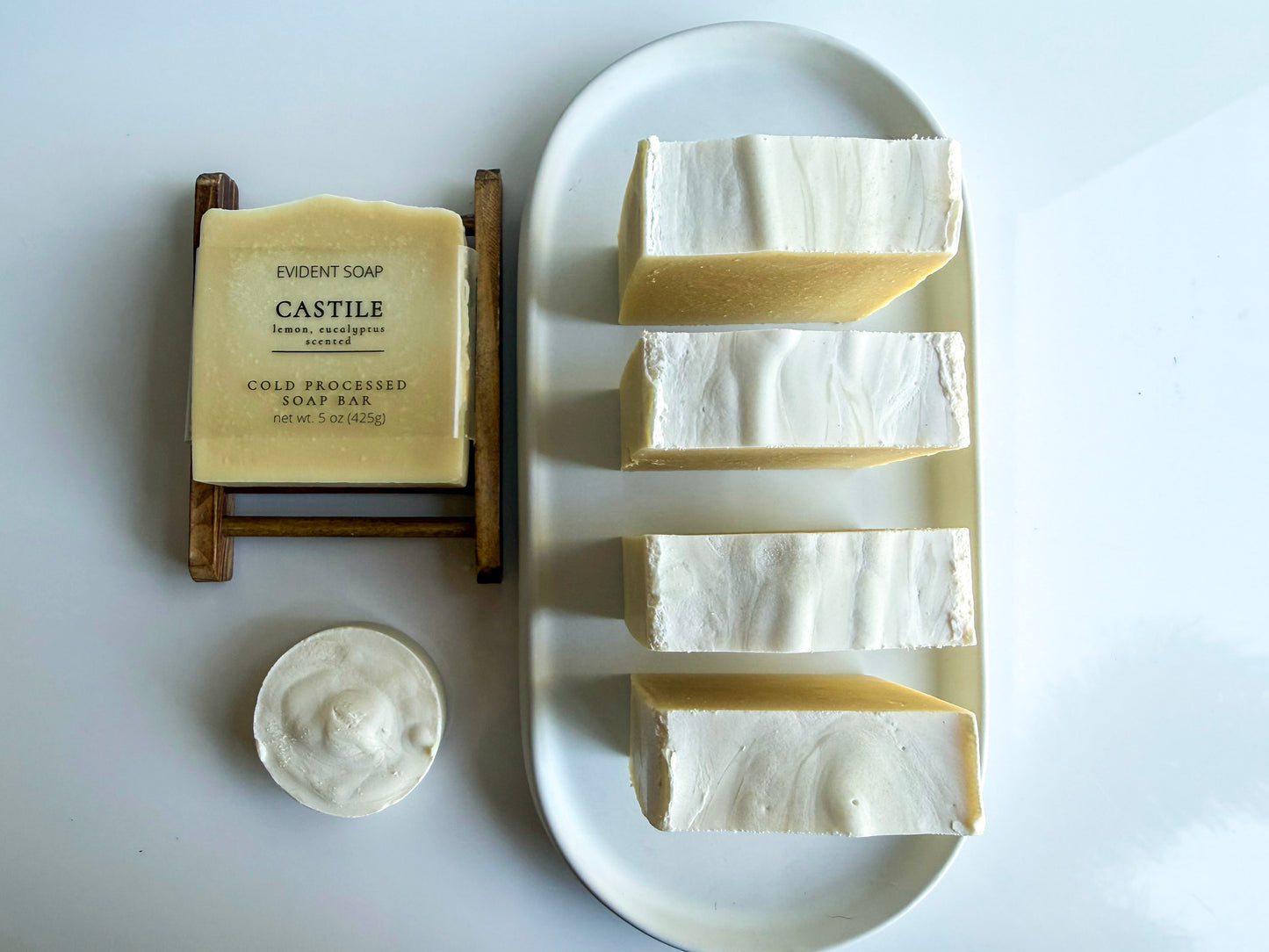 Soap of the Month- Castile Soap, Lemon & Eucalyptus Scented - Evident Soap 