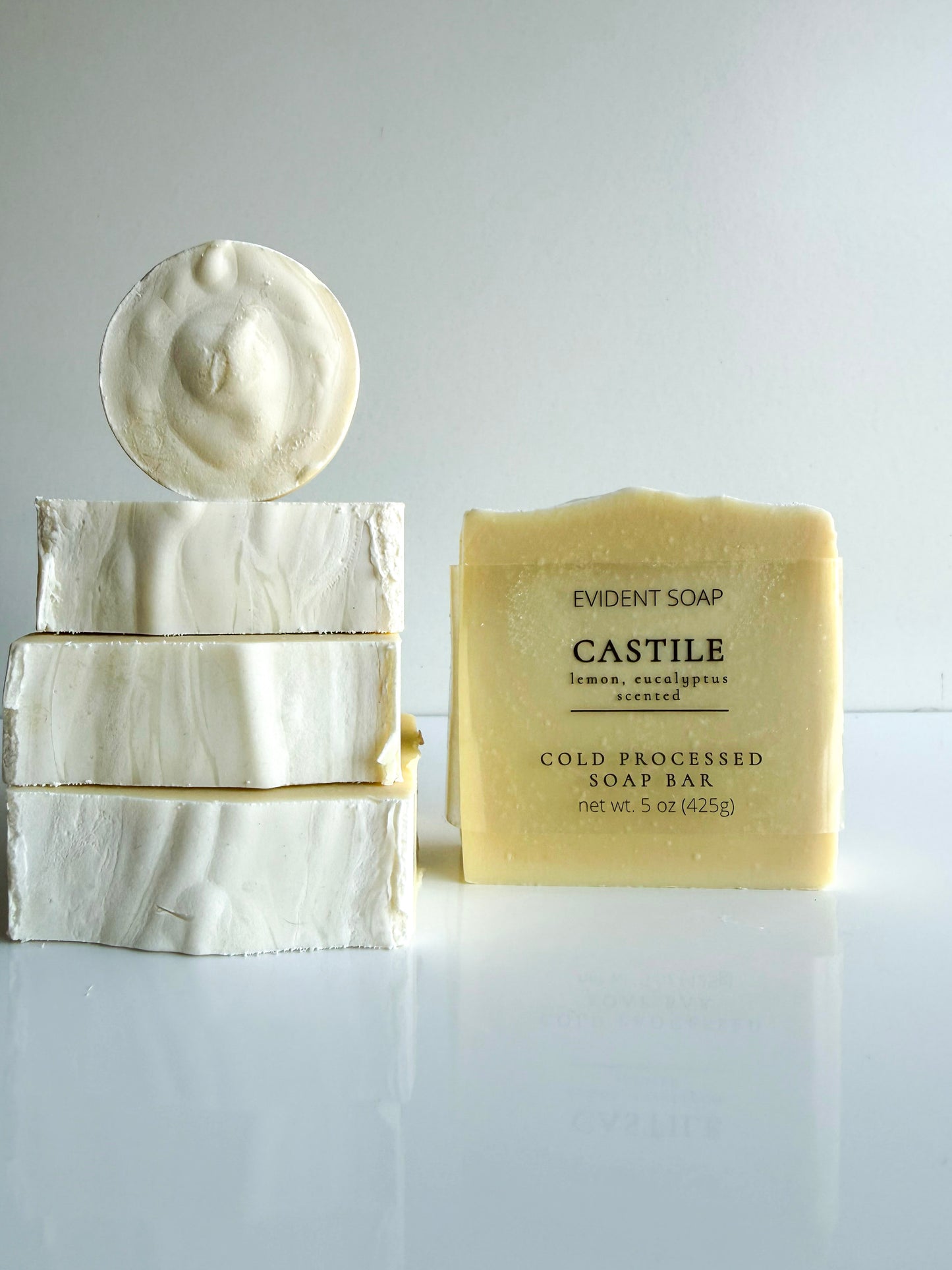 Soap of the Month- Castile Soap, Lemon & Eucalyptus Scented - Evident Soap 