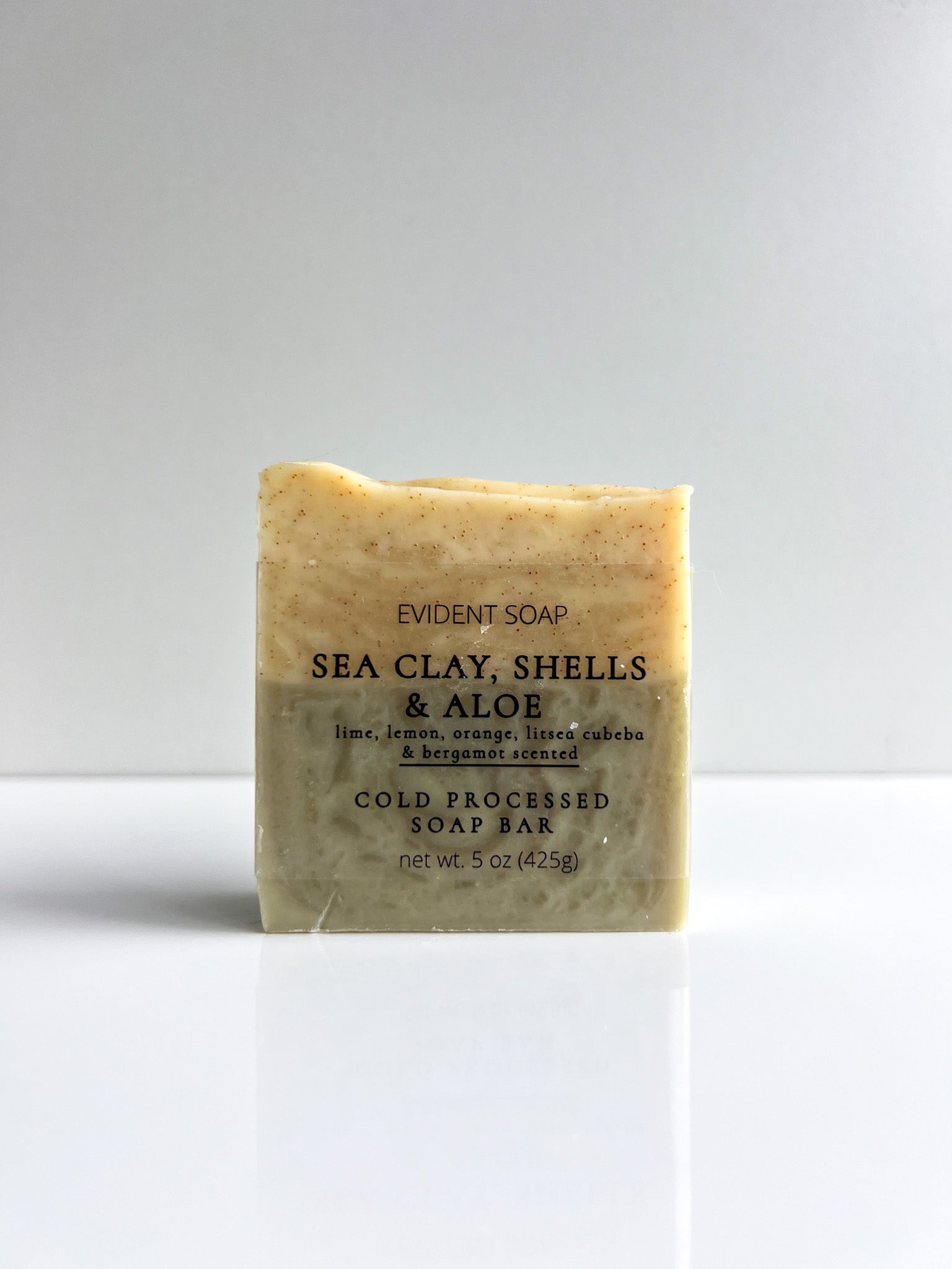 Sea Clay, Shells & Aloe Soap - Evident Soap 